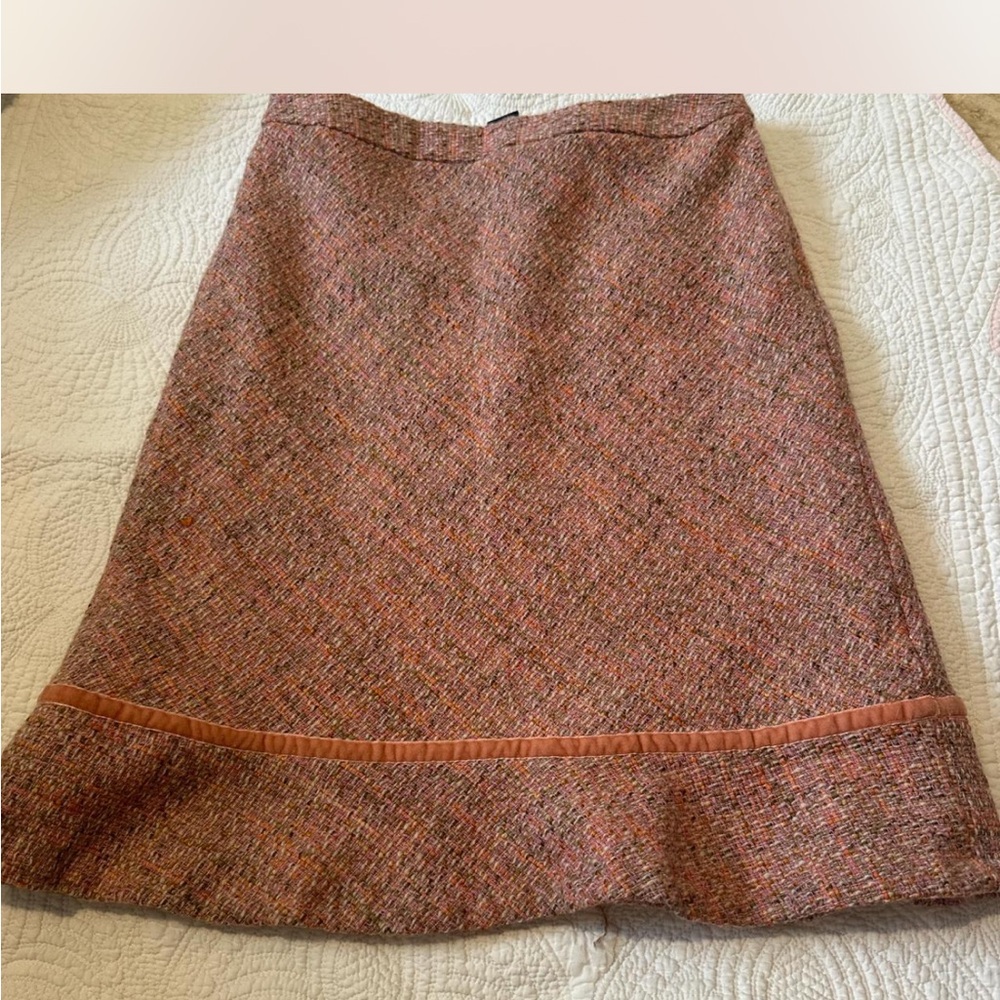 GAP Brown and Red A-Line Knee-Length Skirt for Work